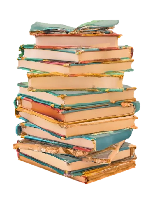 Piles of books - Education 3D model, vytvořený pomocí AI