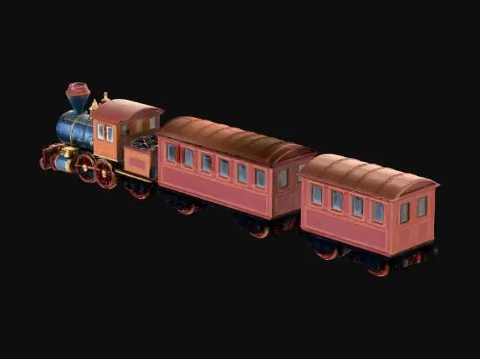 3D model for Vintage Toy Train Model
