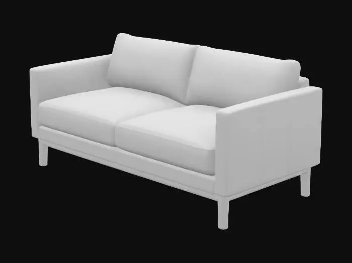 3D model for Modern Charcoal Sofa