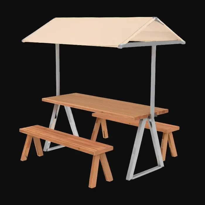 3D model for Picnic Table with Canopy