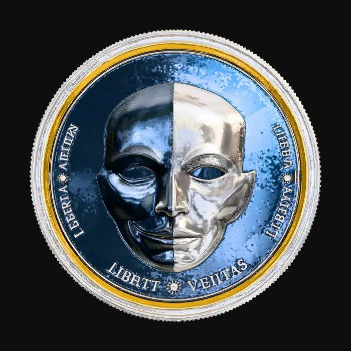 3D model for Liberty Veritas Split-Face Coin