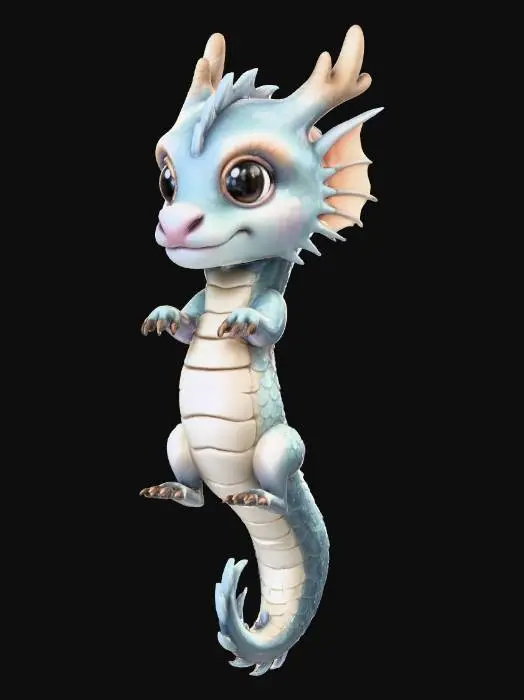 3D model for Whimsical Dragon Hatchling