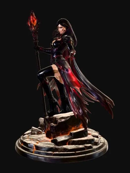 3D model for Crimson Flame Sorceress