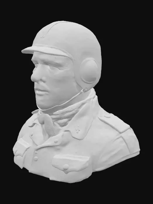 3D model for use the picture to create an image of a world war one pilot bust
