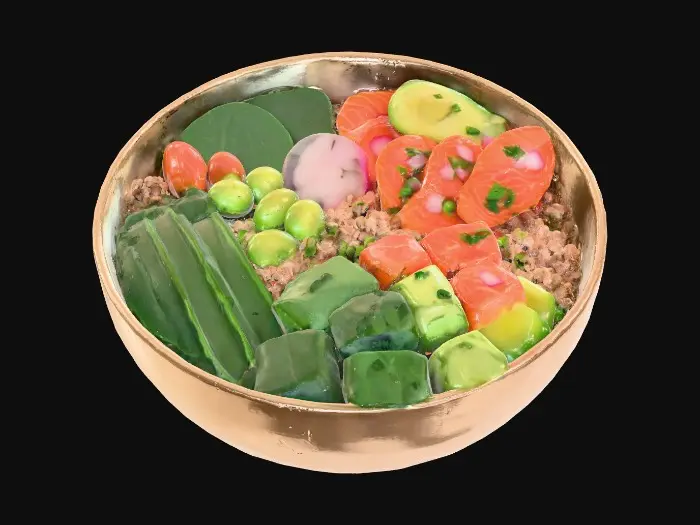 3D model for Salmon Poke Bowl