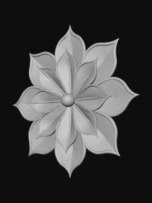 3D model for Colorful Blossom Mandala