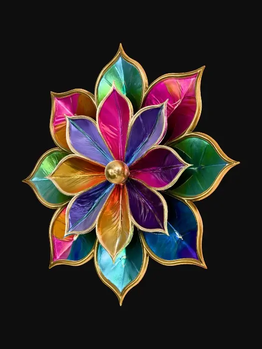 3D model for Colorful Blossom Mandala