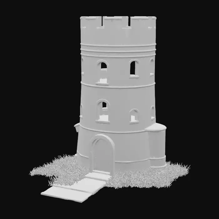 3D model for Rustic Tower in the Rain