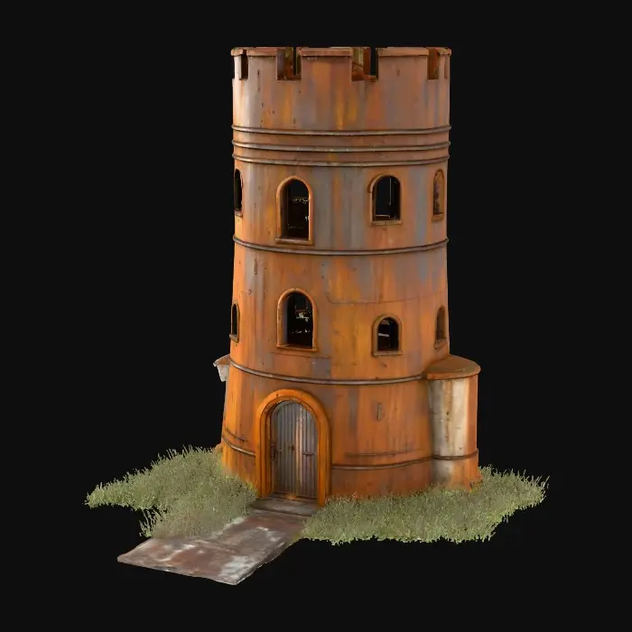 3D model for Rustic Tower in the Rain