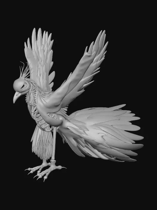 3D model for Crimson Skeleton Bird