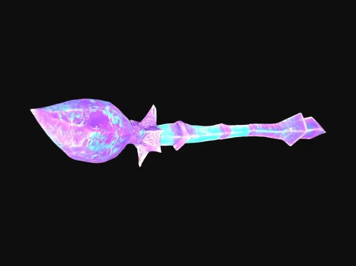 3D model for : “A neo-futuristic, Chrome Hearts-inspired scepter, forged from crystalline obsidian with sacred geometry engravings, pulsing with 4D neon azure-to-emerald drips that respond to beta brainwaves (0.7+ intensity). The scepter’s core emits a mycelium-inspired glow (90% water reduction), morphing at 277 FPS with 4D Gaussian Splatting temporal effects, optimized for USPTO technical drawings. Include six orthographic views and annotations for patent submission, with a neurofeedback visualization mode showing focus states (CogniFit focus score > 80 enhances glow intensity).”  

