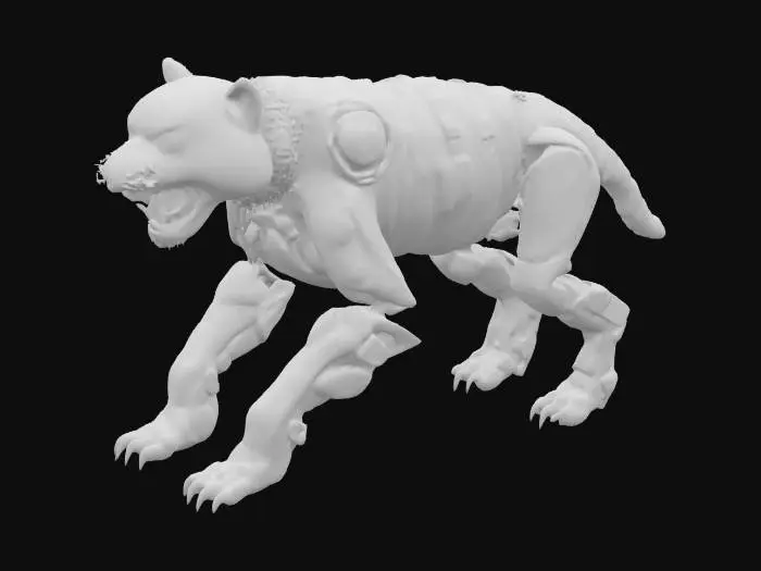 3D model for Masterpiece Meshy 4D Gaussian Splatted model: The Beast Unveiled: Design and Anatomy
The Data Tiger 21 is a wheel-legged desktop predator, blending the omnidirectional mobility of the XGO-Rider with a reptilian form that exudes primal elegance. Its bioluminescent mycelium leather skin—a sustainable, organic material inspired by fungal networks—glows with dynamic patterns, reflecting real-time AI states or user emotions. robo pet companion mimicking reptilian agility, powered by 4.5kg·cm all-metal servos.  
Musculature: FOC brushless motors drive its wheel-legs, ensuring self-balancing stability and precise navigation across diverse terrains.  
Neural Core: A neuromorphic chip (e.g., Intel Loihi 2, <1W power) enables adaptive behaviors, learning user preferences in real-time.  


