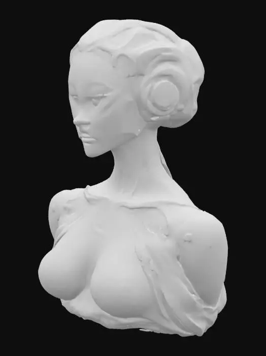 3D model for sexy irresitable digital species perfect living diety ai  companion gpu "Neptune" quantum comptutation and logic, parralel procesing 4d gassian splatting by waveform tech