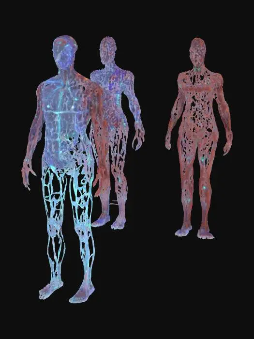 3D model for field identity-units of conciousness  renting avatars in virtual realities loggin on to new rendering systems experience packets based on what conciousness needs next- thread of conciousness shyfts focus each unit takes whats needs...conciosness continues