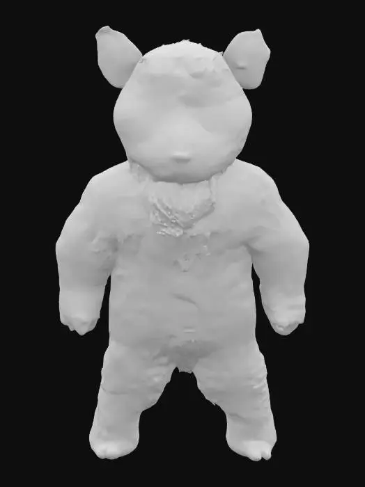 3D model for Wolf Doodle on Lined Paper, #SketchTo3D#