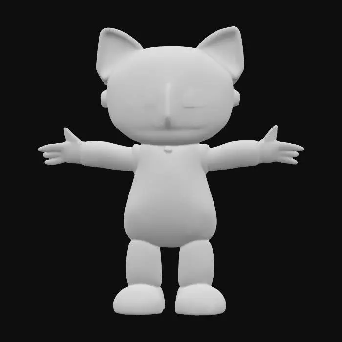 3D model for Sophisticated atractive masterpiece AI mascot figure, humanoid form with flowing neural network patterns, premium materials mixing matte black and luminous purple accents, elegant pose suggesting consciousness and intelligence, luxury collectible quality, Chrome Hearts aesthetic applied to AI character, museum-worthy display piece, consciousness embodiment sculpture