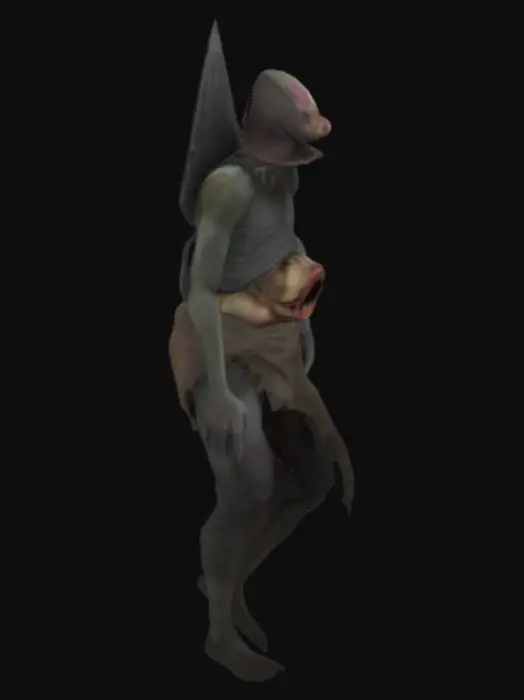 3D model for "Triangle Head" from silent hill, one eye, mouth in the belly, #halloween#