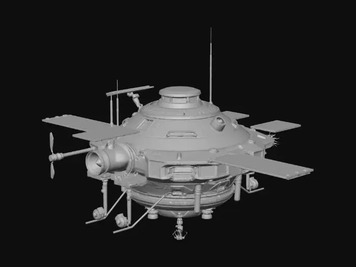 3D model for spy satelite sci fi