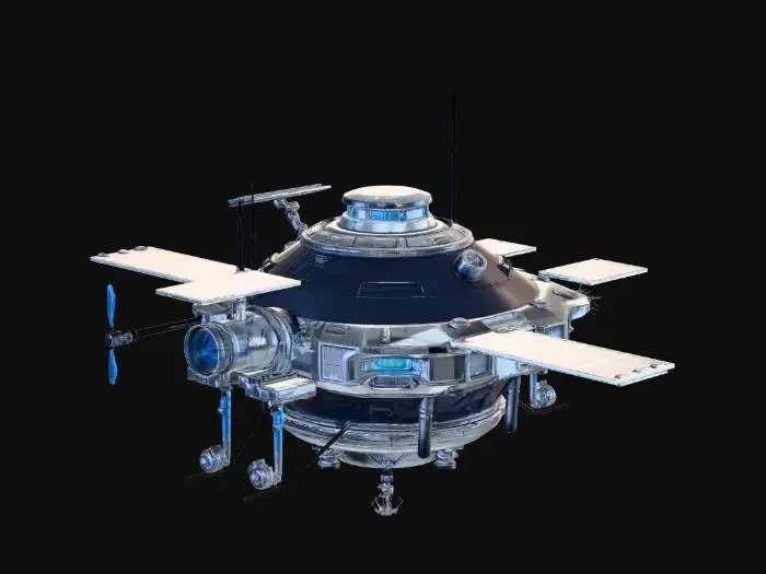 3D model for spy satelite sci fi