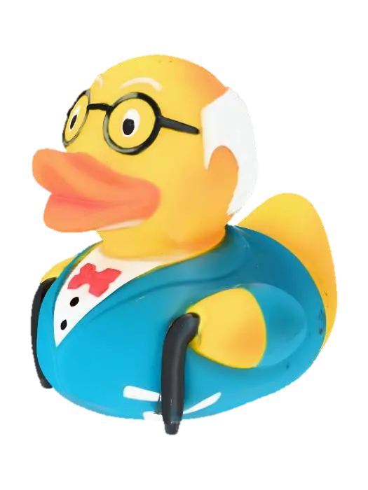 Professor Duck 3D model, vytvořený pomocí AI