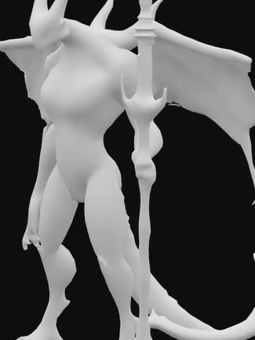 3D model for  Tharagon è un dragoniano alto e imponente, con scaglie nere come la notte e occhi rossi che brillano come braci. Ha un'aura di potere oscuro che lo circonda, e porta sempre con sé un bastone di legno nero adornato con simboli di morte e distruzione