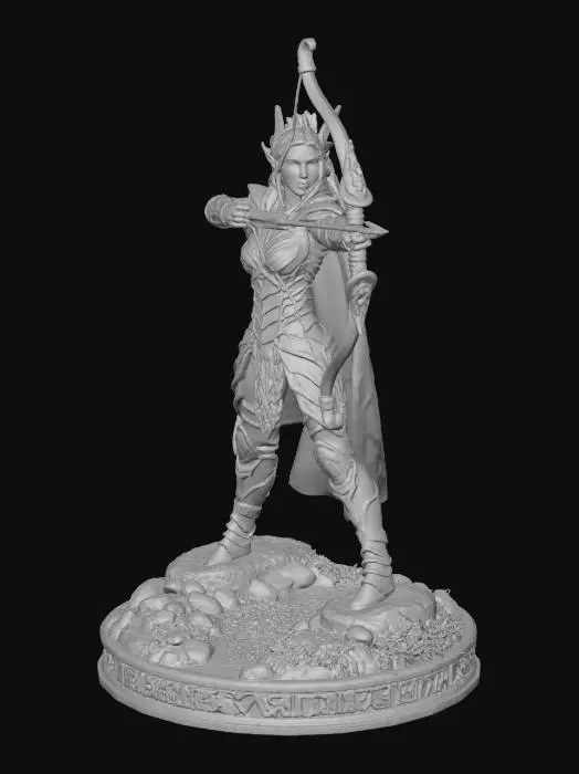 3D model for Elven Archer in the Forest