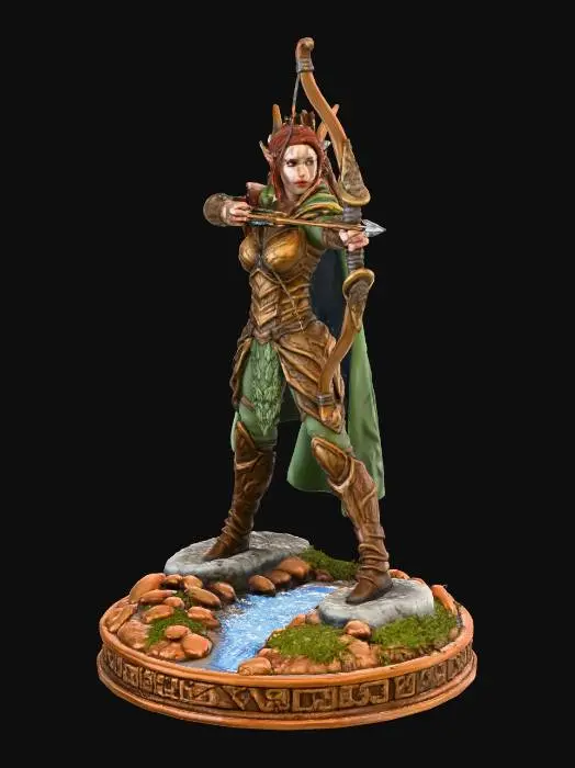3D model for Elven Archer in the Forest