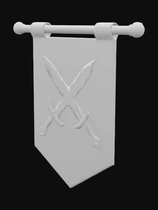 3D model for Crossed Swords Banner