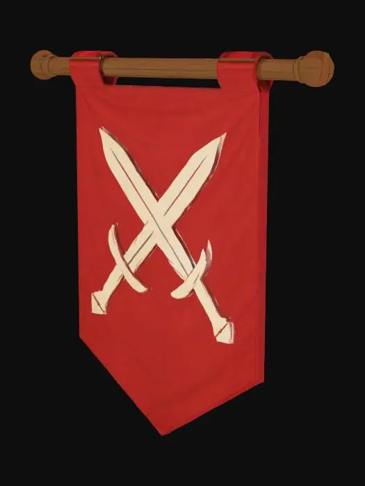 3D model for Crossed Swords Banner