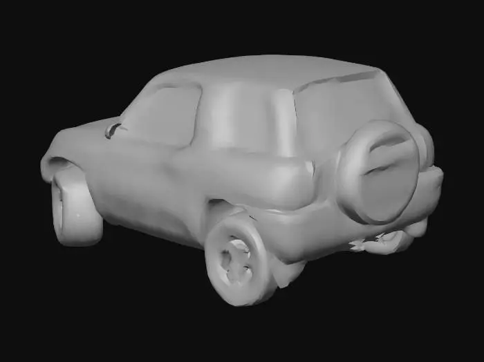 3D model for Red Compact SUV on Display