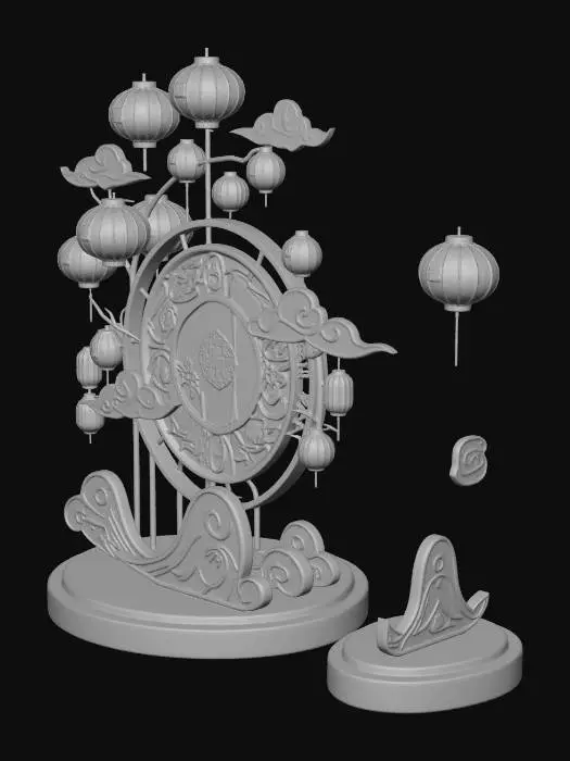 3D model for Moonlit Lantern Circle