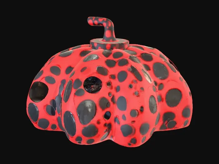 3D model for Red Polka Dot Pumpkin, kusama yayoi, red pumkin, high quality