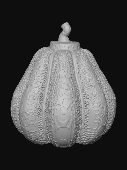 3D model for Pumpkin Dots, kusama yayoi, yellow pumkin, high quality