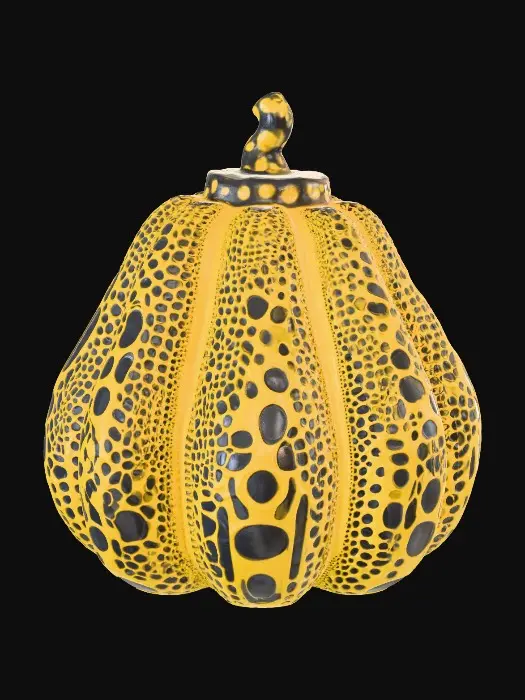 3D model for Pumpkin Dots, kusama yayoi, yellow pumkin, high quality