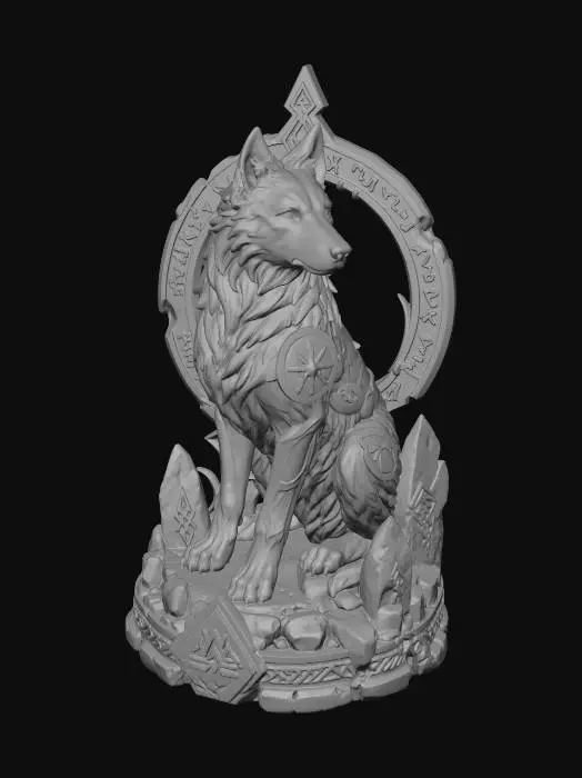 3D model for Runic Wolf of the Circle