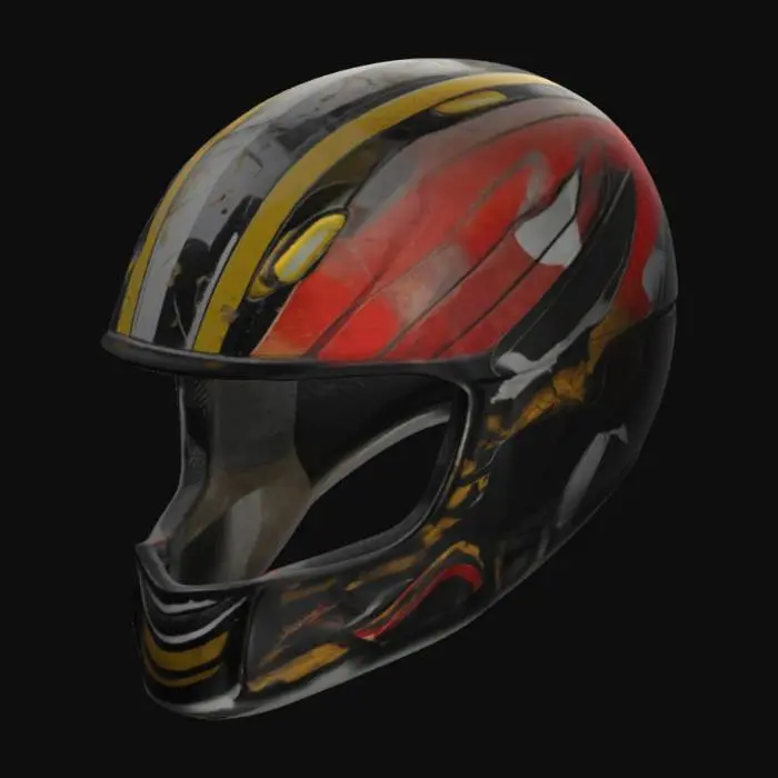 3D model for Post-Apocalyptic Motorcycle Helmet