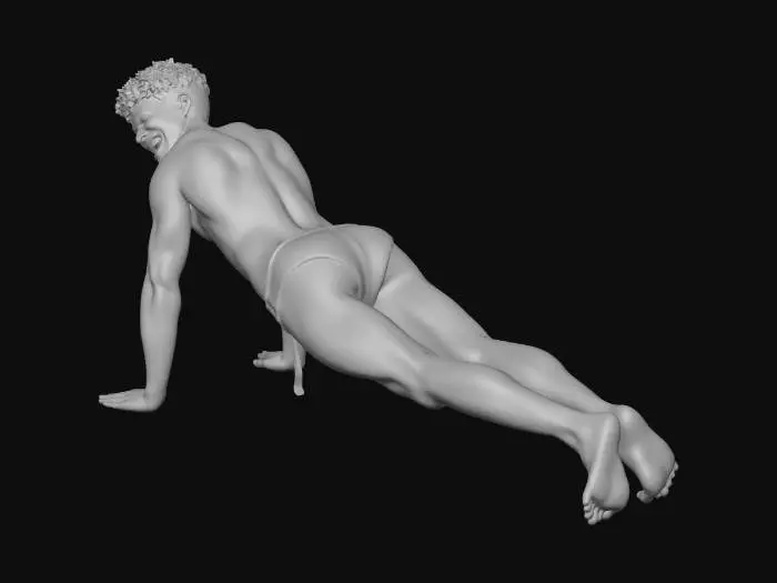 3D model for Smiling Plank Pose