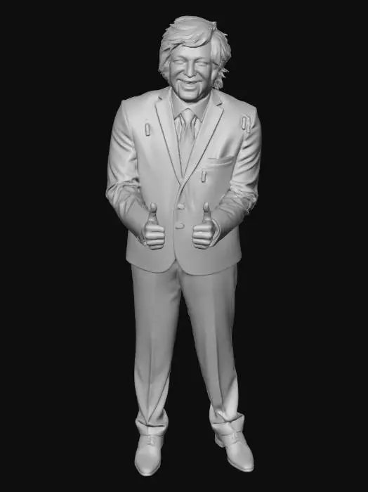 3D model for Executive portrait with a US flag.