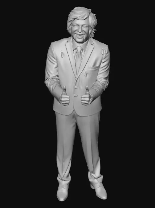 3D model for Executive portrait with a US flag.
