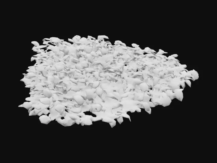 3D model for 3D wallpaper, for example with leaves covering whole wall