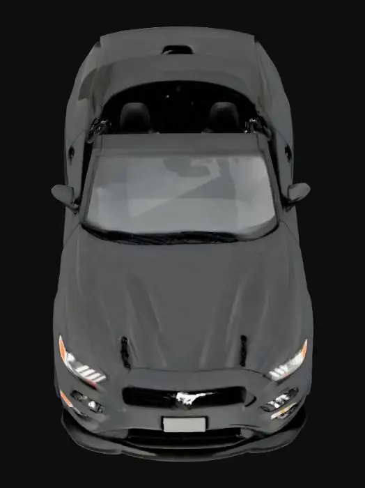 3D model for black mustang 2016 v6 convertible