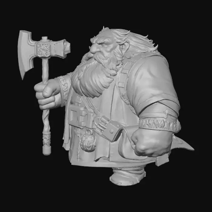 3D model for Dwarven Craftsman santa claus