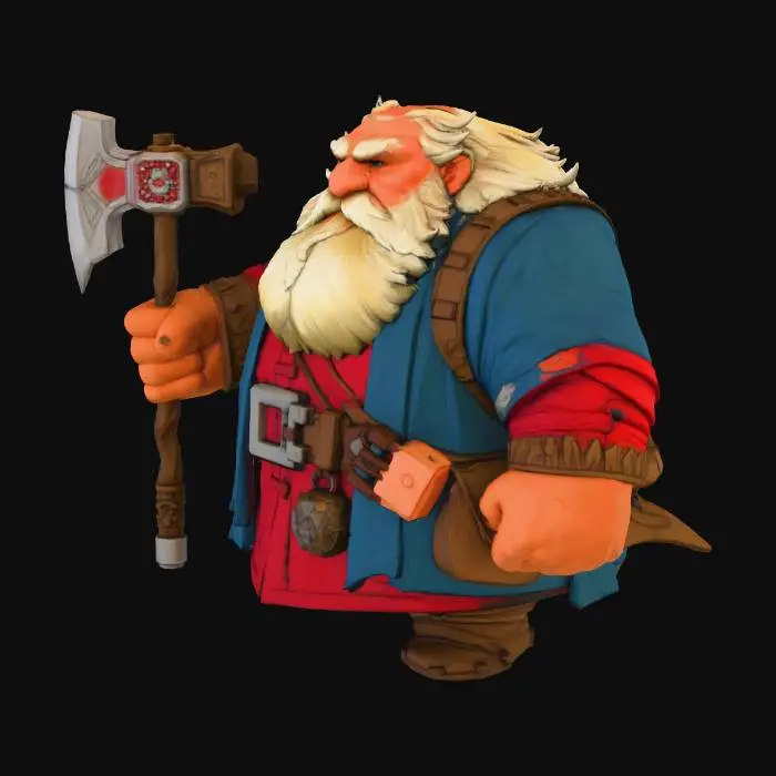 3D model for Dwarven Craftsman santa claus