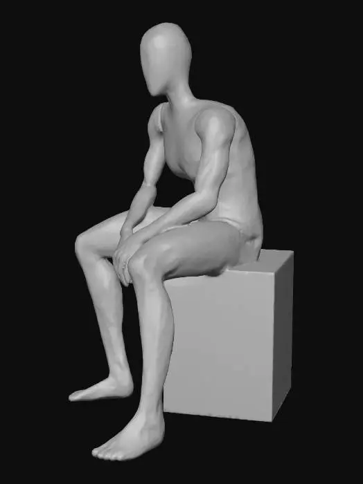 3D model for Dummy mannequin sitting
