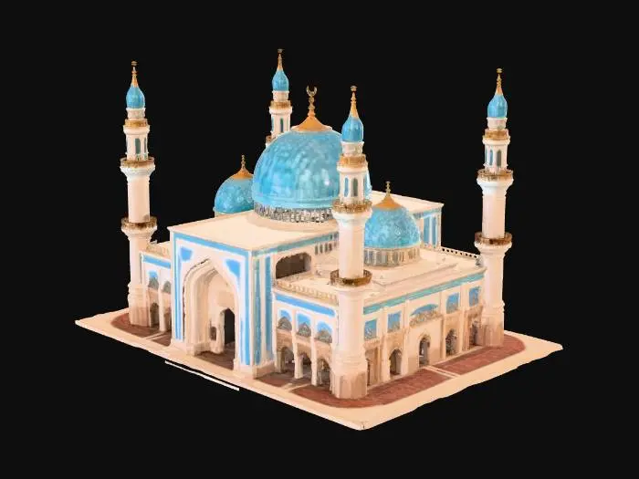 3D model for türk mimarisinde bir cami