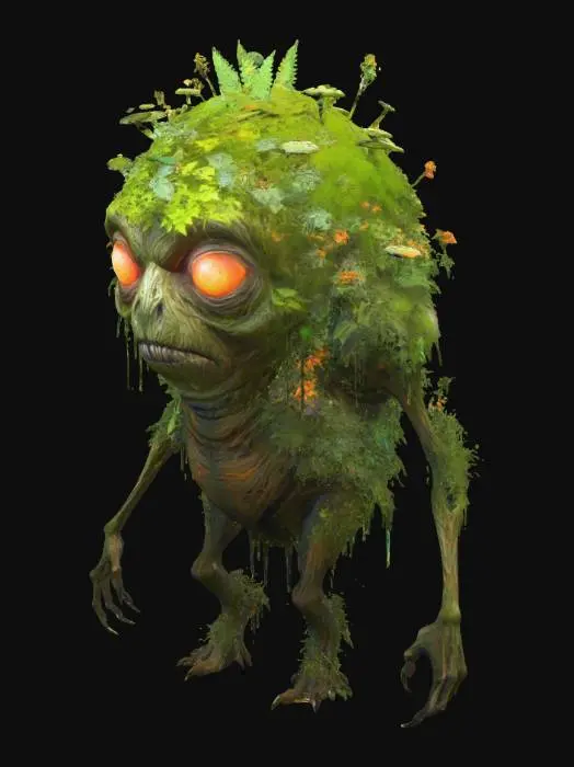 3D model for A strange swamp creature covered in moss and plants, living in an old shack in a foggy swamp., #Halloween2025#
