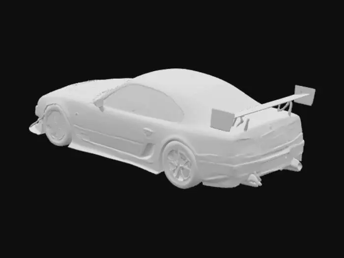 3D model for fait une voiture avec un kit tunning dans le style japonais
