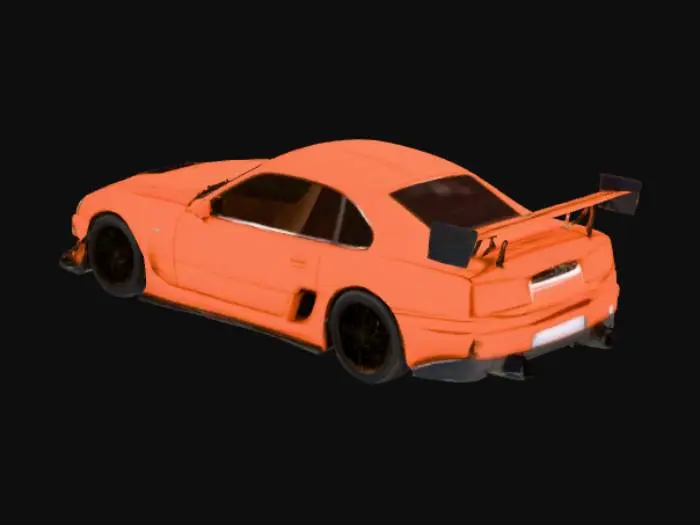 3D model for fait une voiture avec un kit tunning dans le style japonais