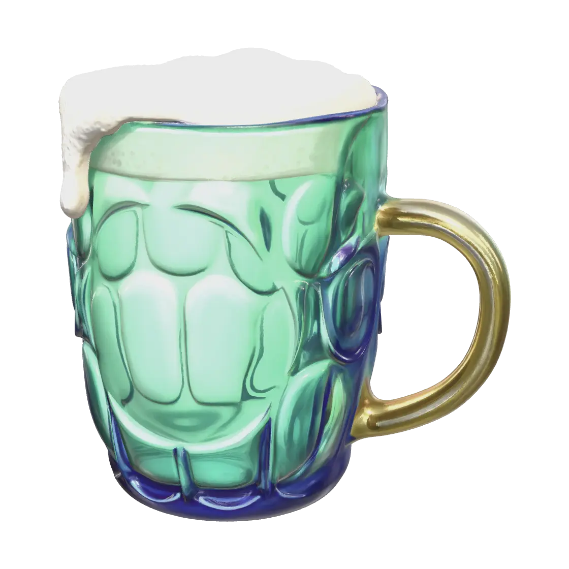 Modern Beermug - Drinking 3D model, vytvořený pomocí AI