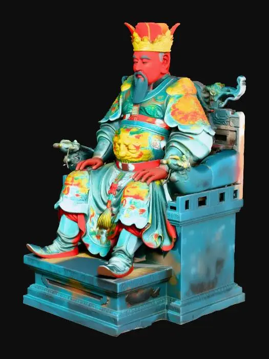 3D model for Red-Faced Deity on Throne
